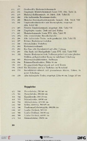 Teppiche (Nr. 300-321)