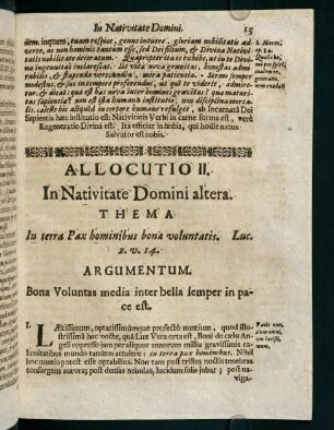 15-23, Allocutio II.