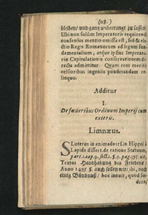 I. De foederibus Ordinum Imperii cum exteris.