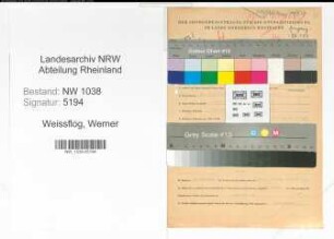 Entnazifizierung Werner Weissflog , geb. 18.09.1913 (Angestellter)
