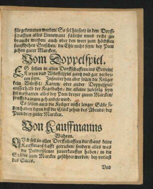 Von Kauffmanns Wahren.