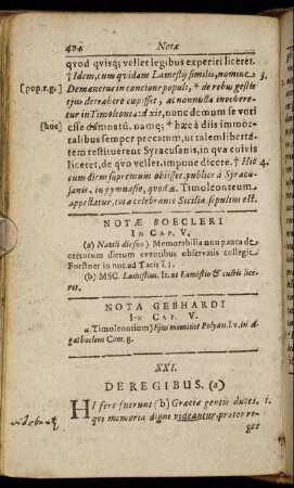 XXI. De Regibus