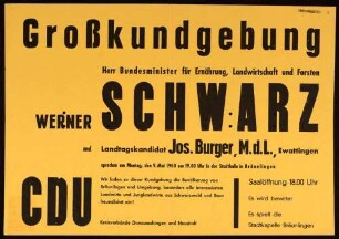 CDU - Christlich Demokratische Union, Landtagswahl 1960