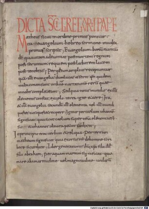 Prologus in Expositionem IV evangeliorum (Recensio II) - BSB Clm 14426