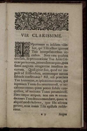 Vir Clarissime.
