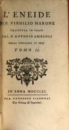 L' Eneide di P. Virgilio Marone, Tomo 2