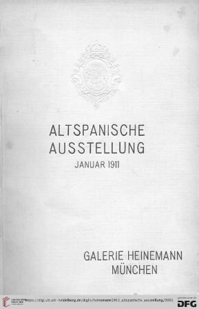 Altspanische Ausstellung : Januar 1911