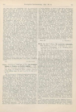 601-602 [Rezension] Kögel, Rud., Das Evangelium Johannis, in Predigten und Homilien ausgelegt. 1. Hälfte