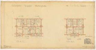 Wohnhausbebauung Werbergstraße, Berlin-Tempelhof: Typ 8 und Typ 20: Geschoss Grundriss 1:100