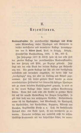 134-135 [Rezension] Realencyklopädie für protestantische Theologie und Kirche, 3., verb. u. verm. Aufl. ; 1.1896