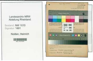 Entnazifizierung Heinrich Nolden , geb. 11.06.1900 (Haendlerin)