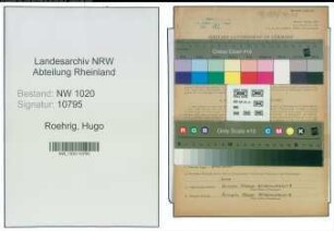 Entnazifizierung Hugo Roehrig , geb. 31.05.1906 (Amtsgerichtsrat)