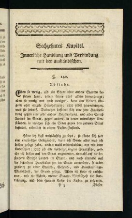 229-262, Sechzehntes Kapitel. Innerliche Handlung und Verbindung mit der auslaendischen