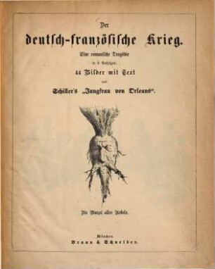 Der deutsch-französische Krieg : eine romanische Tragödie in 5 Aufzügen ; 44 Bilder [von Fritz Steub] mit Text aus Schiller's "Jungfrau von Orleans"