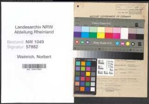 Entnazifizierung Norbert Weinrich , geb. 25.06.1908 (Lehrer)