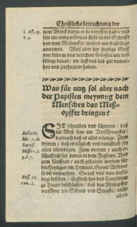 Was für nutz sol aber nach der Papisten meynung dem Menschen das Meßopffer bringen?