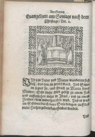 Euangelium am Sontage nach dem Christage/ Luc. 2.