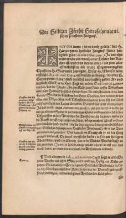 Des Heiligen Isychii Hierosolymitanischen Priesters/ Zeugniß.