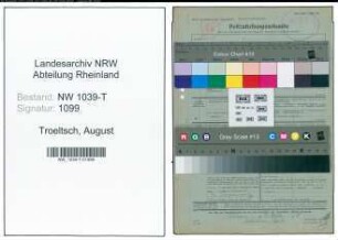 Entnazifizierung August Troeltsch , geb. 10.04.1887 ()