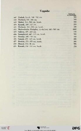 Teppiche (Nr. 447-459)