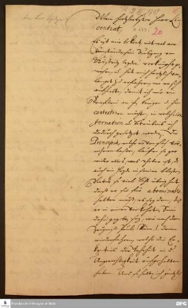 Brief von August Hermann Francke an Christoph Spitz.