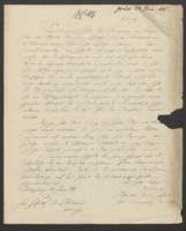 Brief von Maximilian (II., Bayern, König) an Carl Friedrich Philipp von Martius, geschrieben von Franz Xaver von Schönwerth
