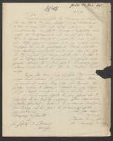 Brief von Maximilian (II., Bayern, König) an Carl Friedrich Philipp von Martius, geschrieben von Franz Xaver von Schönwerth