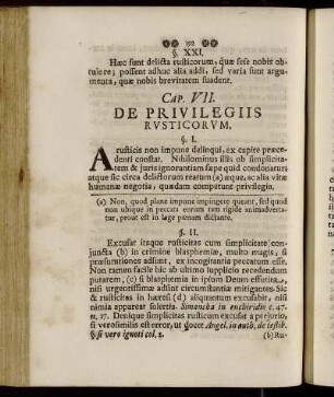 Cap. VII. De Privilegiis Rusticorum.