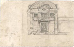 Hildebrand, Adolf von; München; Preußische Gesandtschaft und Schackgalerie, Neubau - Perspektive