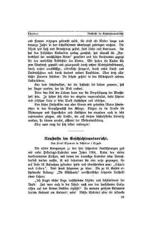 Neustoffe im Geschichtsunterricht