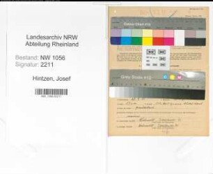 Entnazifizierung Josef Hintzen , geb. 29.09.1905 (Angestellter)