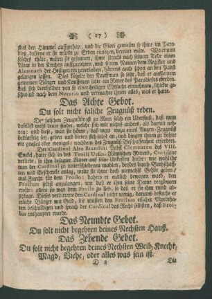 Das Zehende Gebot.