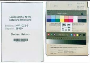 Entnazifizierung Heinrich Blecken , geb. 23.12.1885 (Architekt)