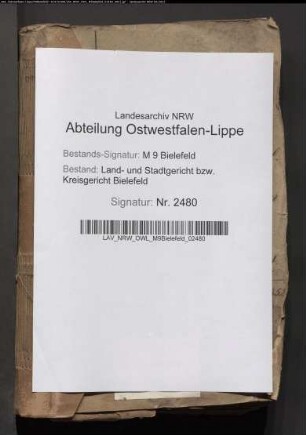 Einrichtung der Kreisgerichtsdeputation zu Rietberg, Bd. 8