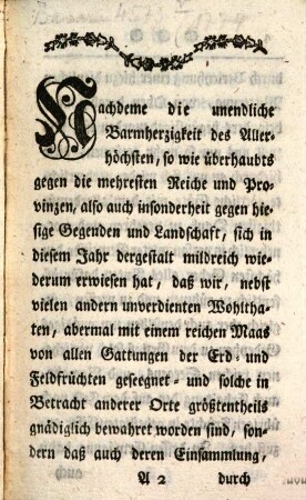 Eines hochlöblichen Raths des Heil. Röm. Reichs freyen Stadt Nürnberg Verkündung des auf den ... Sept. als den XV. Sonntag nach Trinitatis angestellten Dank- und Erndte-Festes in der Stadt und auf dem Land des Nürnbergischen Gebiets, mit dem dazu verordneten Gebet : im Jahr Christi .... 1774