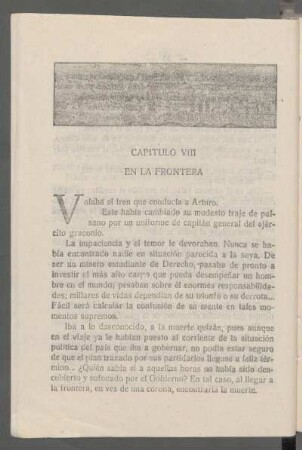 Capítulo VIII - En la frontera
