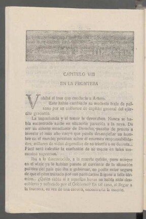 Capítulo VIII - En la frontera