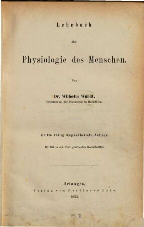 Lehrbuch der Physiologie des Menschen