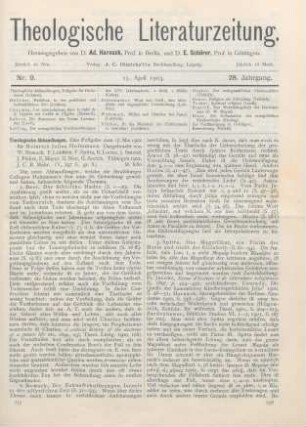 257-260 [Rezension] Theologische Abhandlungen