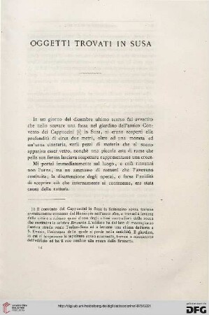 1: Oggetti trovati in Susa