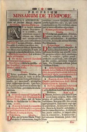 Missale Romanum : ex decreto sacrosancti Concilii Tridentini restitutum ; in quo missae novissimae sanctorum accuratè sunt dispositae