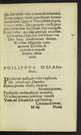 Philippus Melanthon.