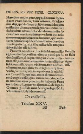 De codicillis. Titulus XXV.