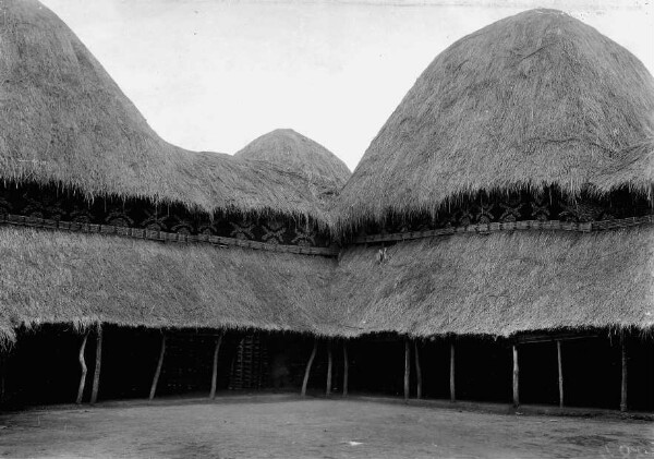 First courtyard in the chief's homestead