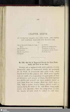 Chapter XXXVII. On engraved boards for gum paste, and different utensils required for making ices