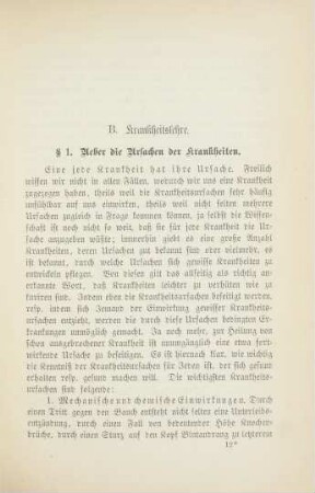 B. Krankheitslehre