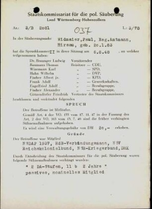 Widmaier, Paul