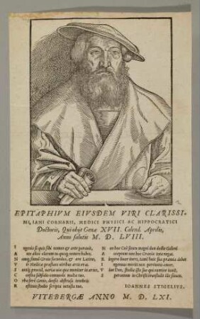 Bildnis des Janus Cornarius