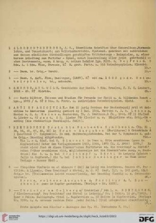 Musik. Geschichte und Theorie. Ferner: Alte Musikalien (Nr. 1 - 257)