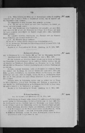 Bekanntmachung, betr. die Lagerung von Petroleum, vom 16. März 1867.